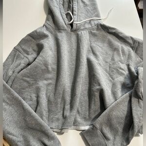 Gray Hoodie with Drawstring